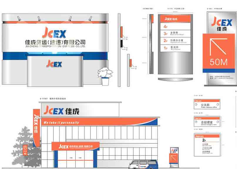 快递公司标识标牌环境指示系统